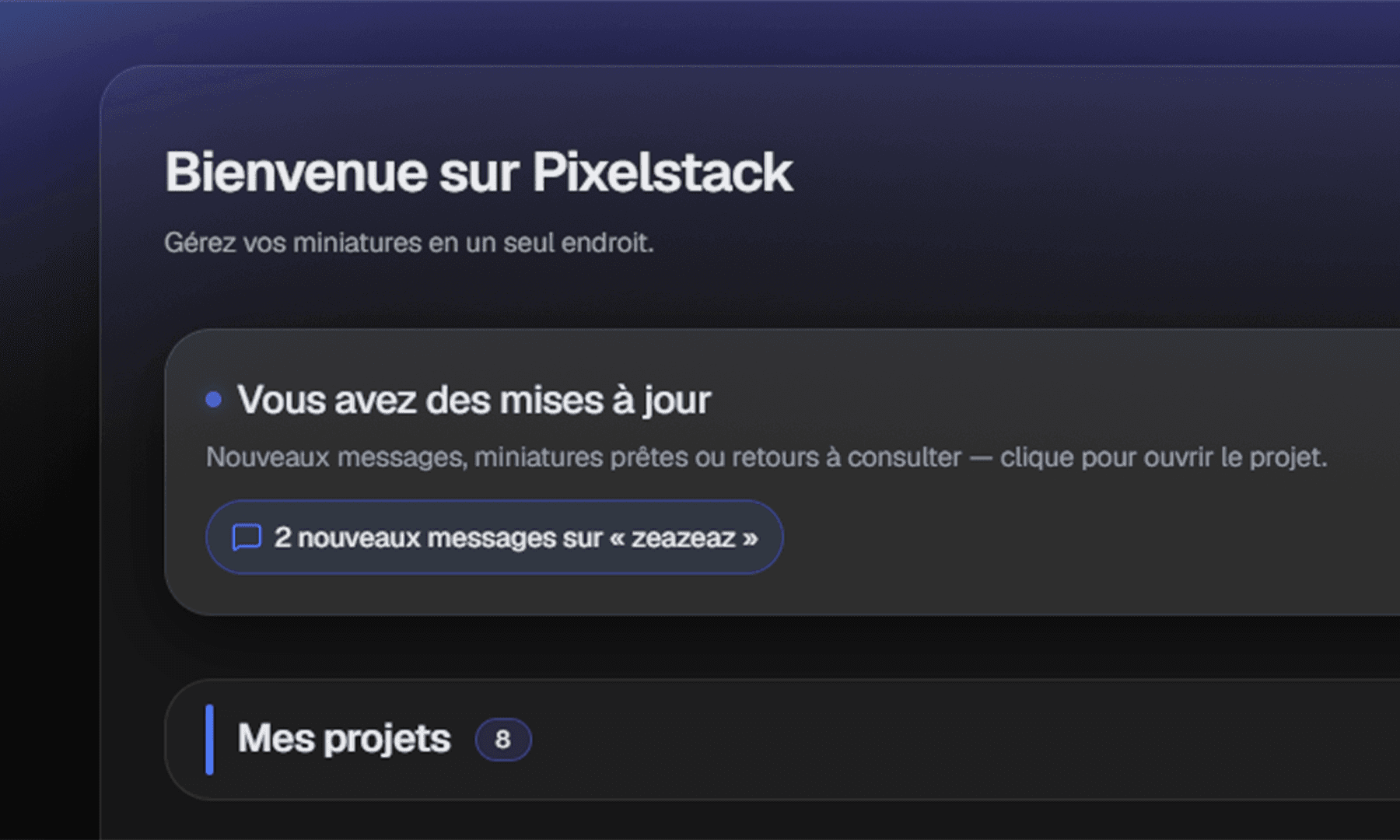 Capture : notifications ou chat